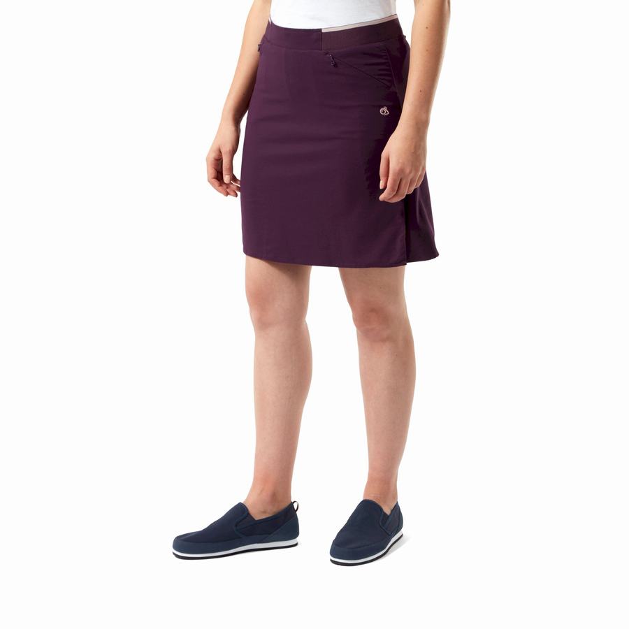 Purple Craghoppers NosiLife Pro Skort Women's Shorts | GMI780JY