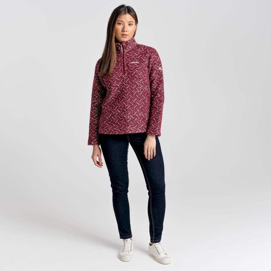 Purple Craghoppers Talladale Half Zip Women's Sweaters | USV1142KM