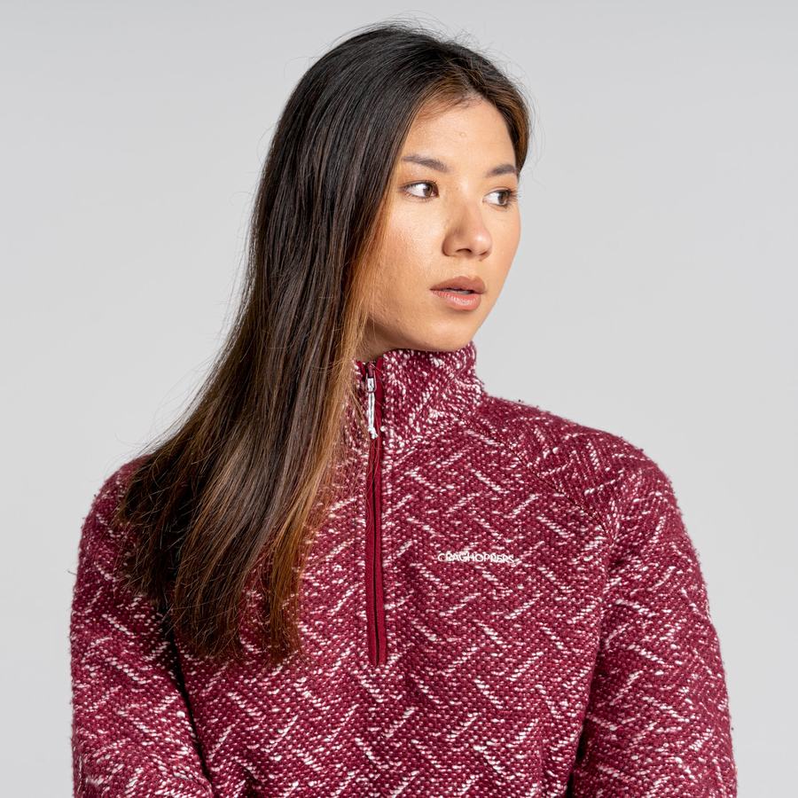 Purple Craghoppers Talladale Half Zip Women's Sweaters | USV1142KM