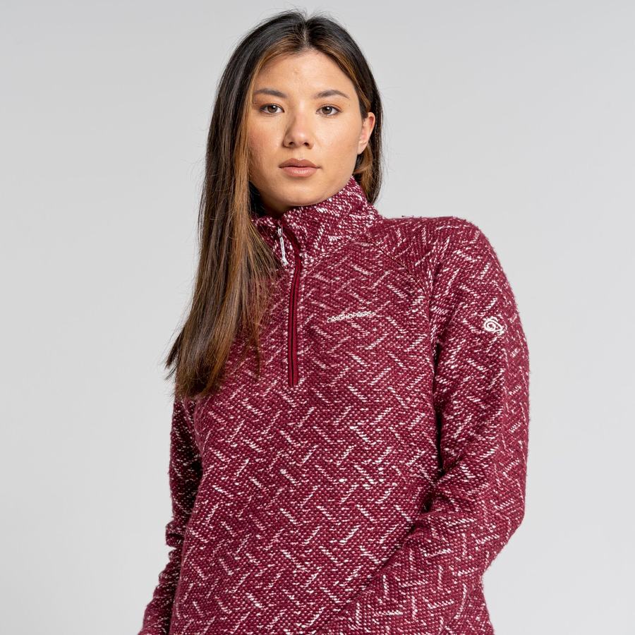 Purple Craghoppers Talladale Half Zip Women's Sweaters | USV1142KM