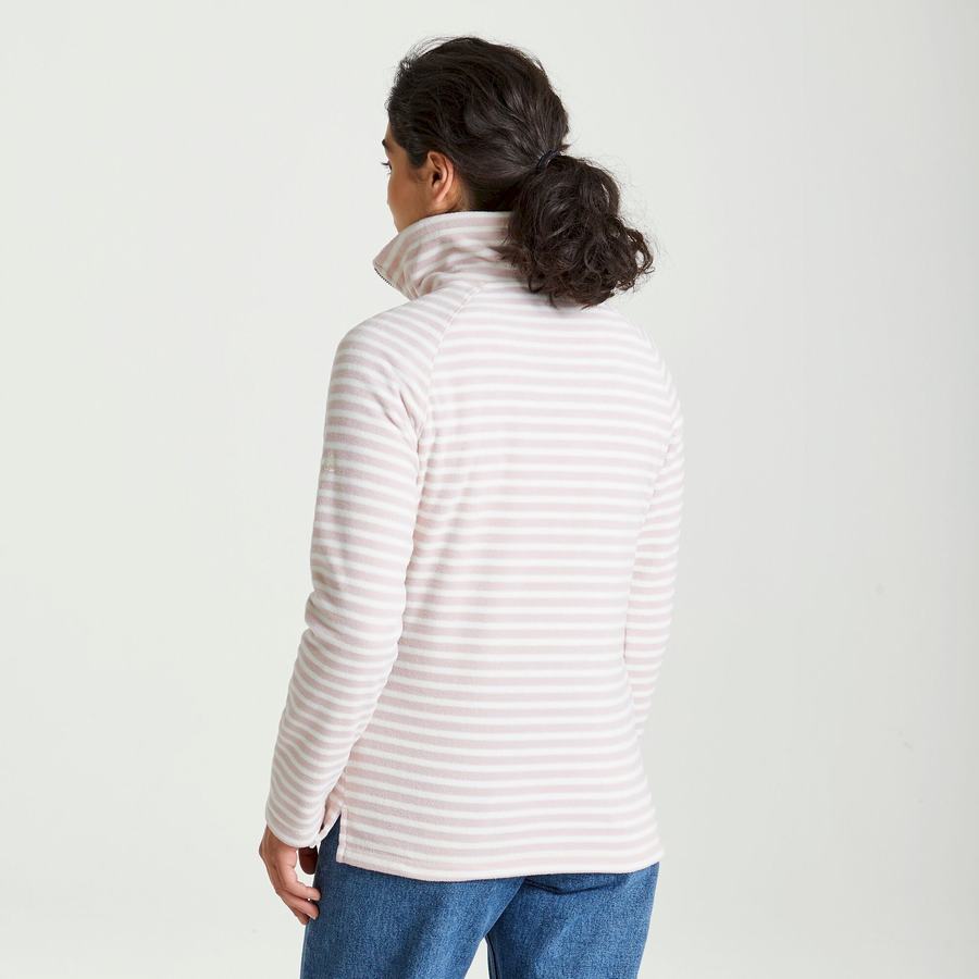 Purple Stripes Craghoppers Natalia Half Zip Women's Sweaters | PRS6273XO