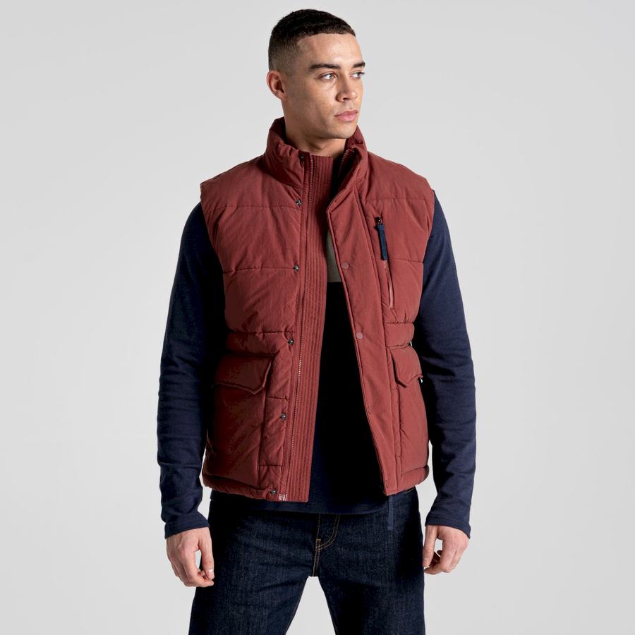 Red Craghoppers Dunbeath Vest Men's Gilets | KHC563RZ