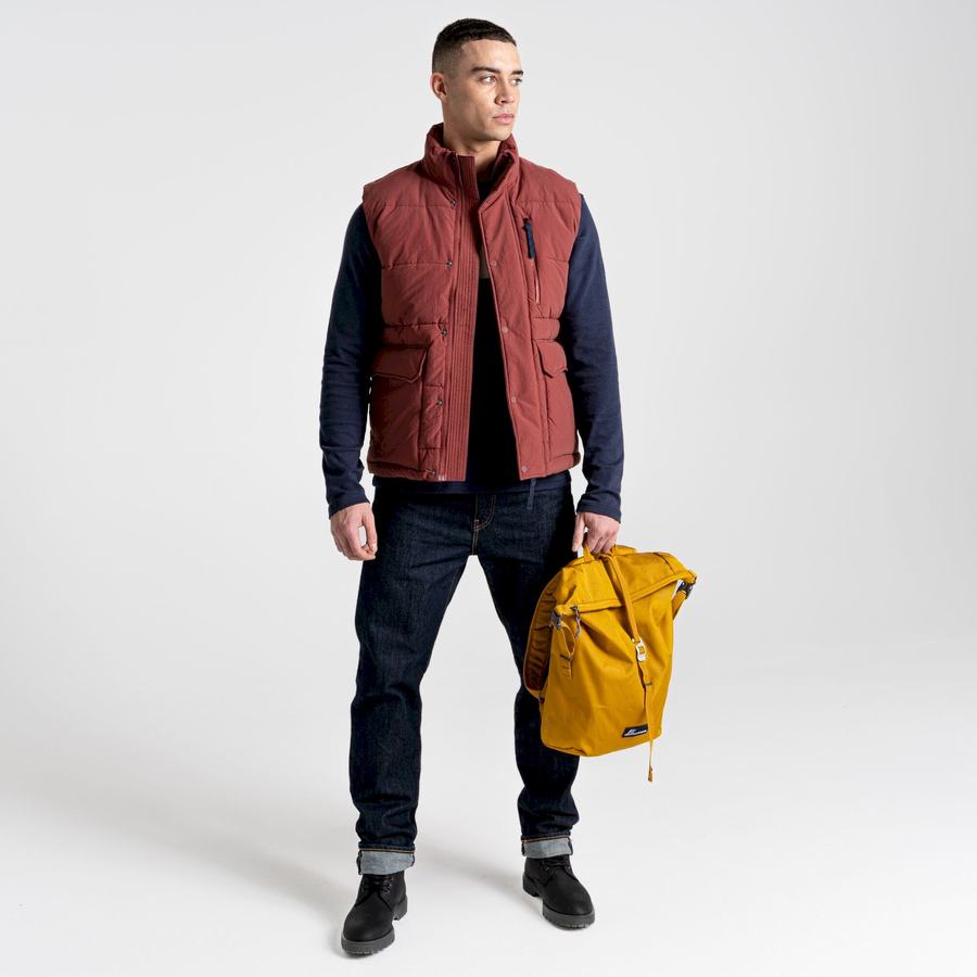 Red Craghoppers Dunbeath Vest Men's Gilets | KHC563RZ