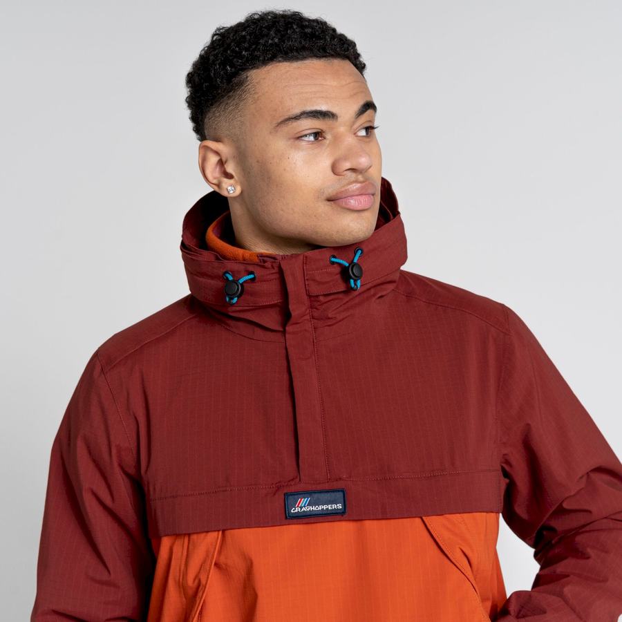 Red Orange Craghoppers Waterproof Anderson Cagoule Men's Jackets | MZB940LV