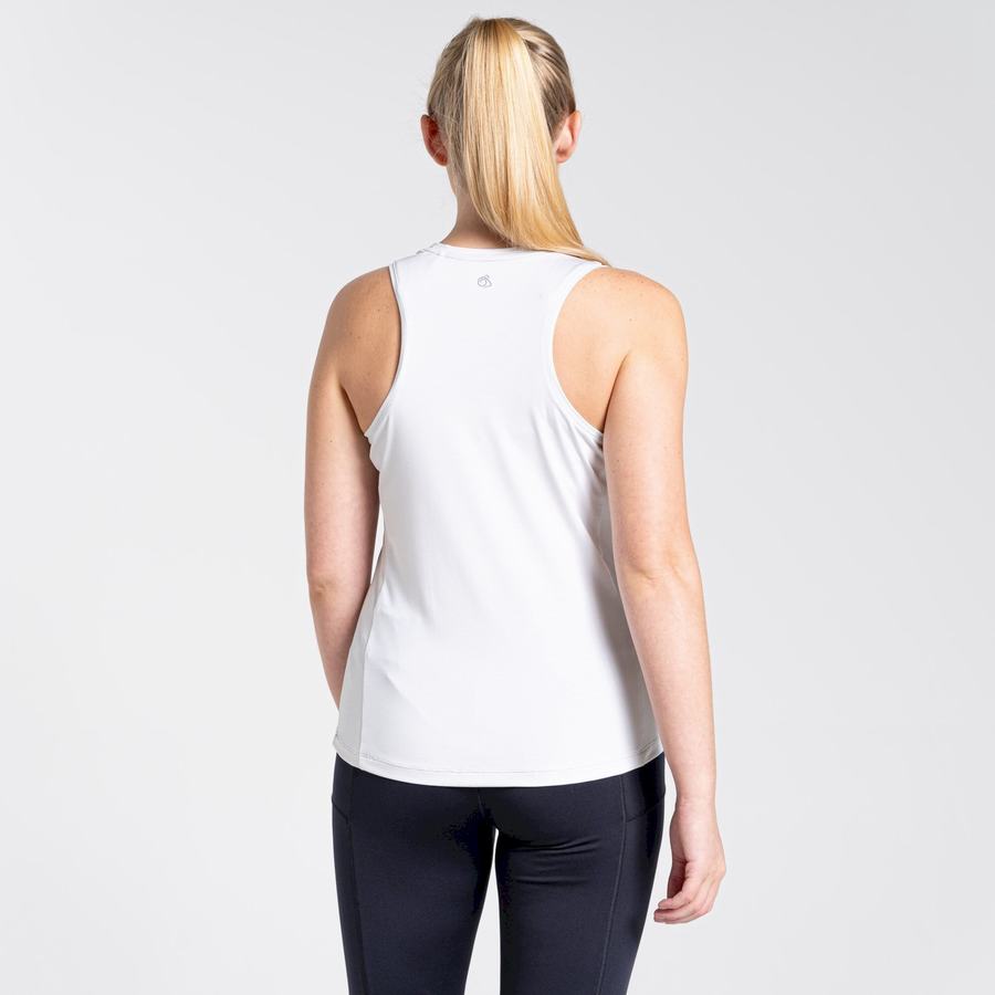 White Craghoppers Aliso Vest Top Women's T-Shirts | BBW8795RU