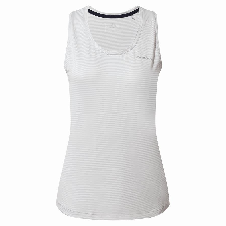 White Craghoppers Aliso Vest Top Women's T-Shirts | BBW8795RU