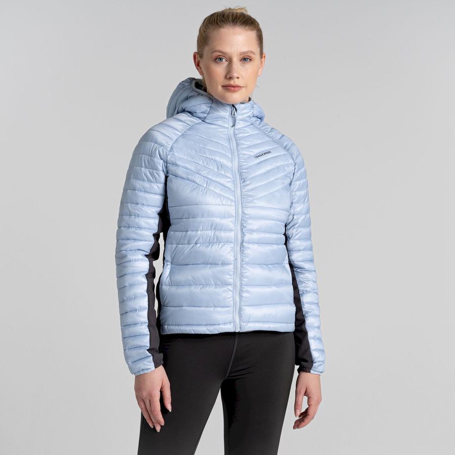 White Craghoppers ExpoLite Insulated Hooded Women's Jackets | STX2930LM