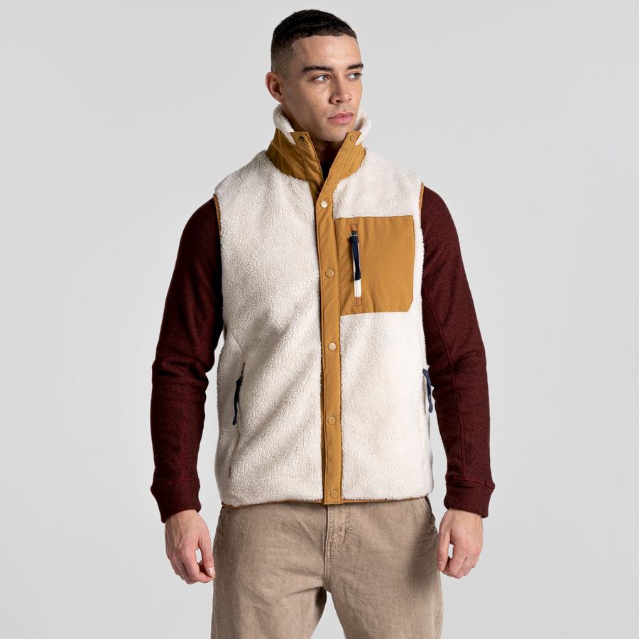 White Craghoppers Mercer Vest Men's Gilets | KLF10043DH