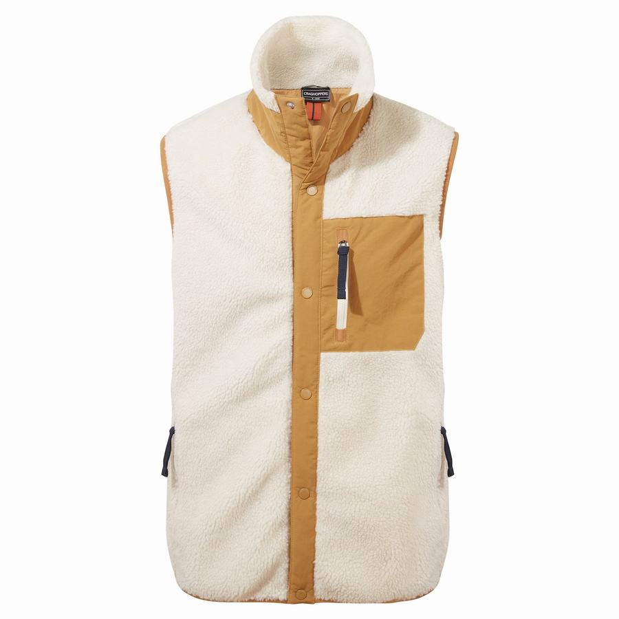 White Craghoppers Mercer Vest Men\'s Gilets | KLF10043DH