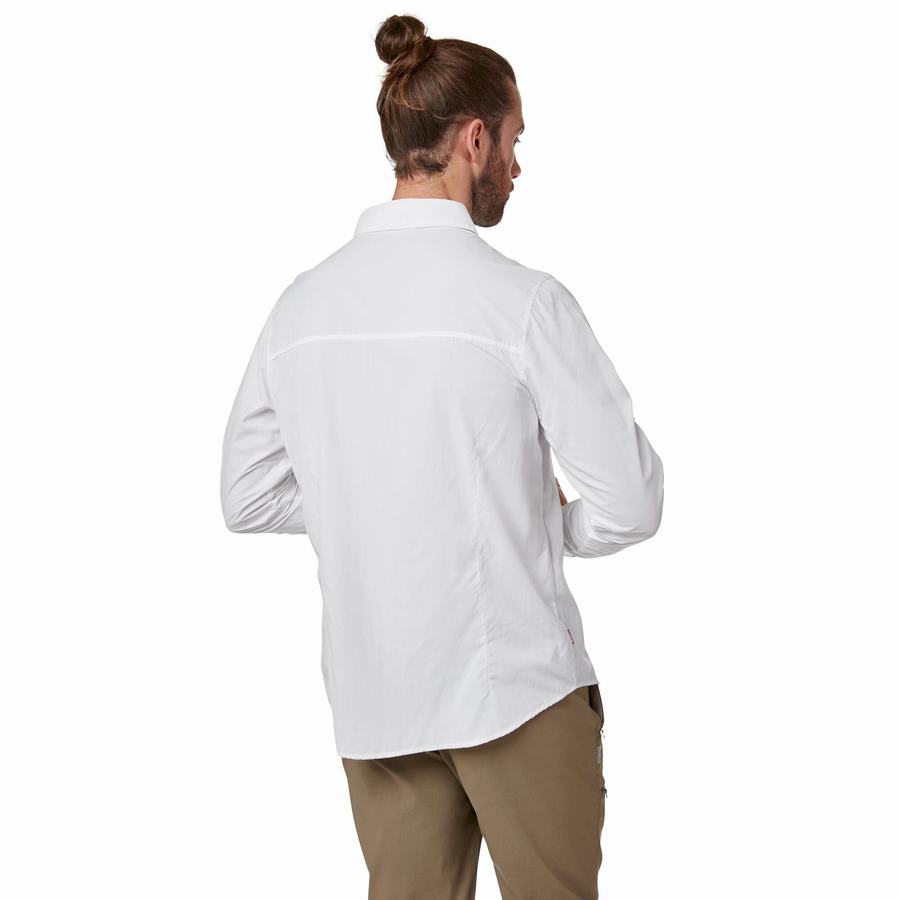 White Craghoppers NosiLife Nuoro Long Sleeved Men's Shirts | OFD10072EA