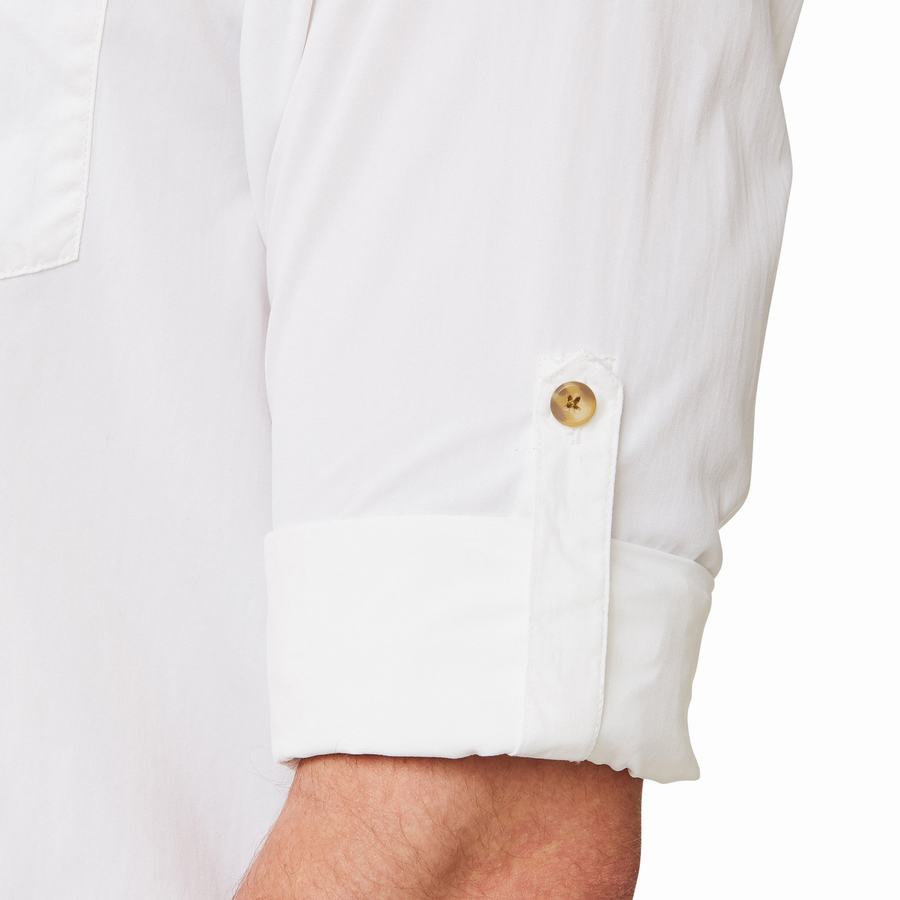 White Craghoppers NosiLife Nuoro Long Sleeved Men's Shirts | OFD10072EA