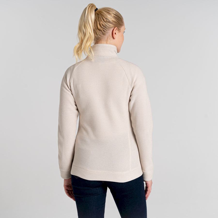 White Craghoppers Pharah Half Zip Women's Sweaters | PGW2697FP