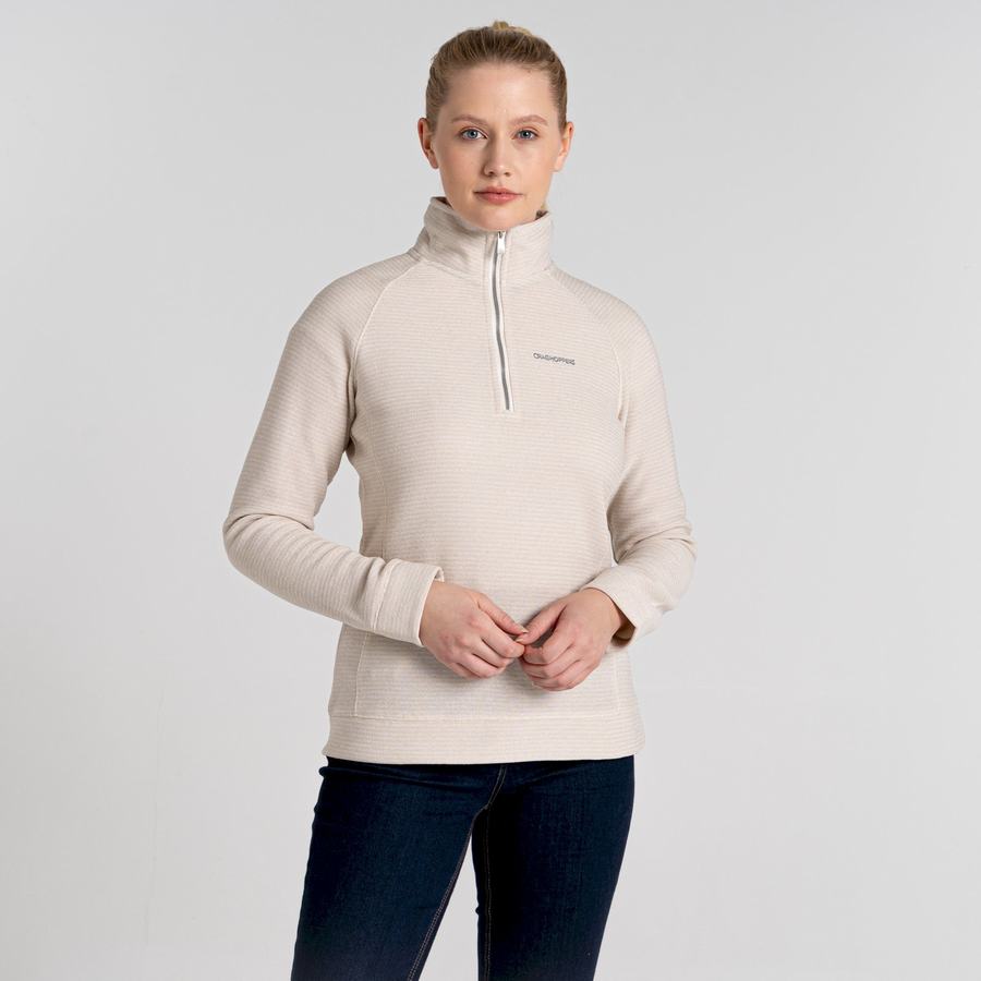 White Craghoppers Pharah Half Zip Women's Sweaters | PGW2697FP