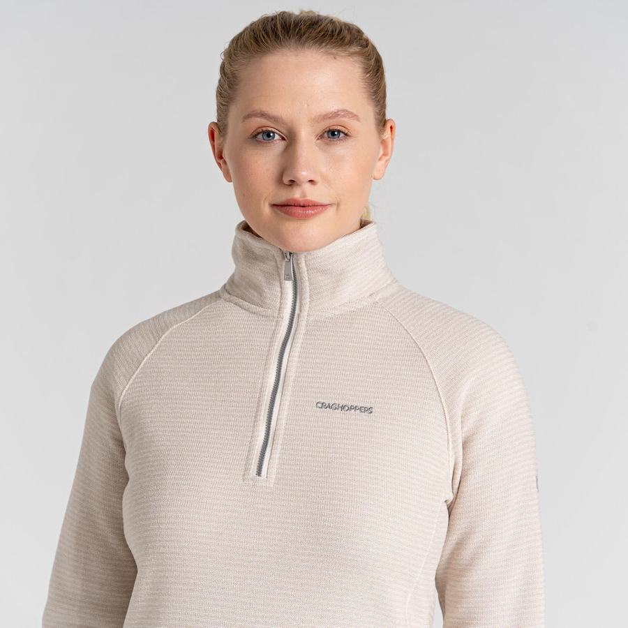 White Craghoppers Pharah Half Zip Women's Sweaters | PGW2697FP