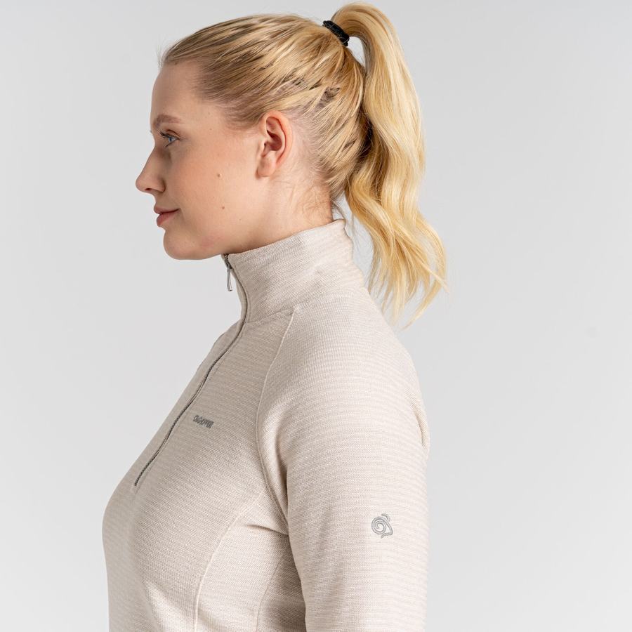 White Craghoppers Pharah Half Zip Women's Sweaters | PGW2697FP