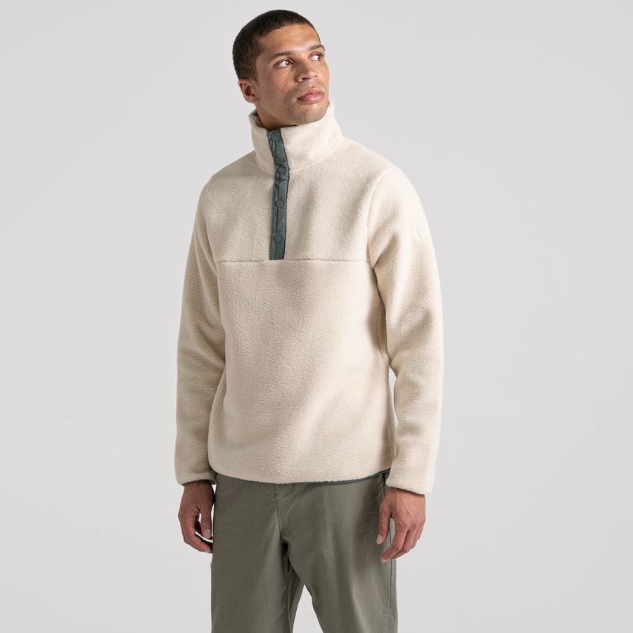 White Craghoppers Sulivan Overhead Men's Sweaters | EQV9342CE