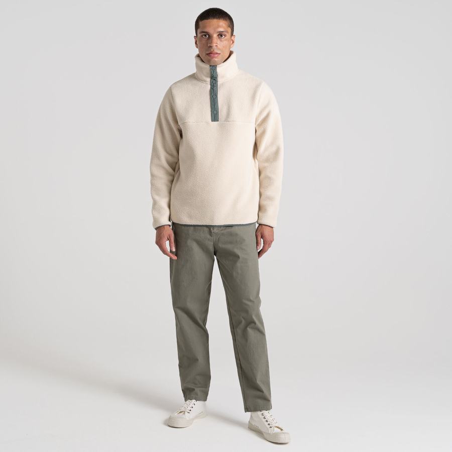 White Craghoppers Sulivan Overhead Men's Sweaters | EQV9342CE