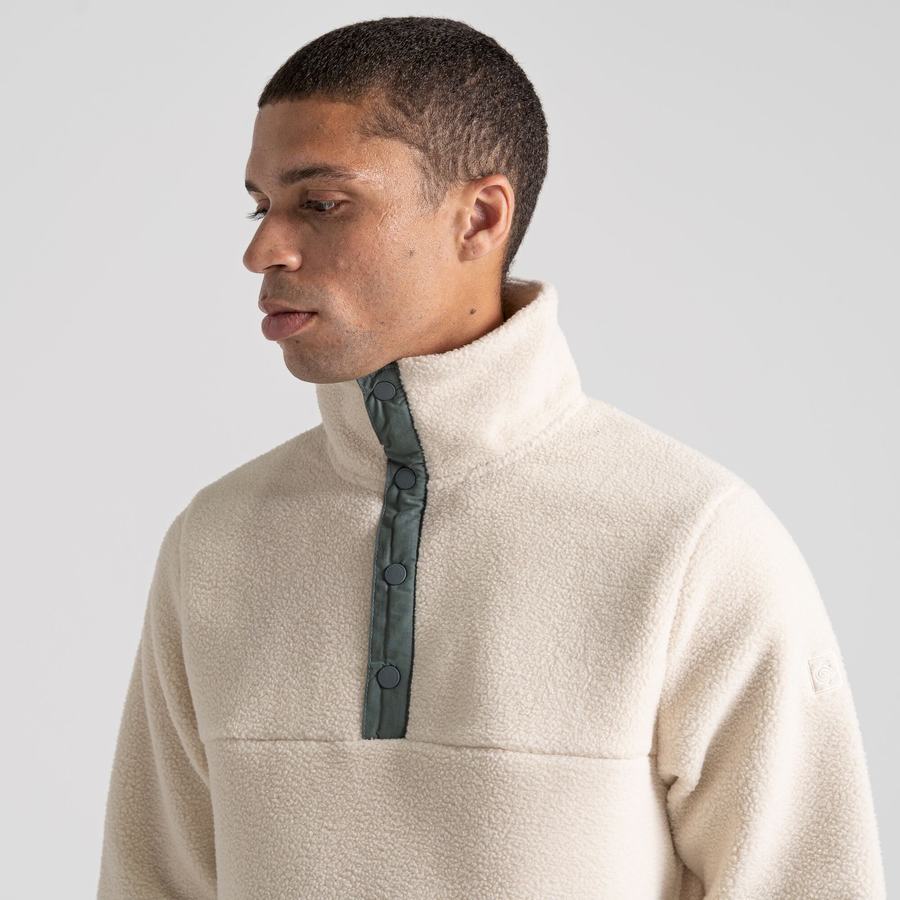 White Craghoppers Sulivan Overhead Men's Sweaters | EQV9342CE