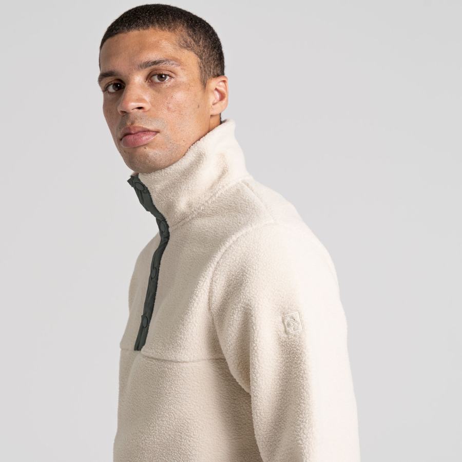 White Craghoppers Sulivan Overhead Men's Sweaters | EQV9342CE