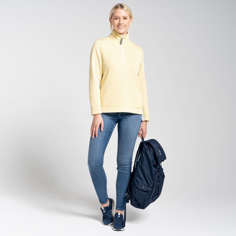 Yellow Craghoppers Pinalla Half Zip Women's Sweaters | NBG4567CW