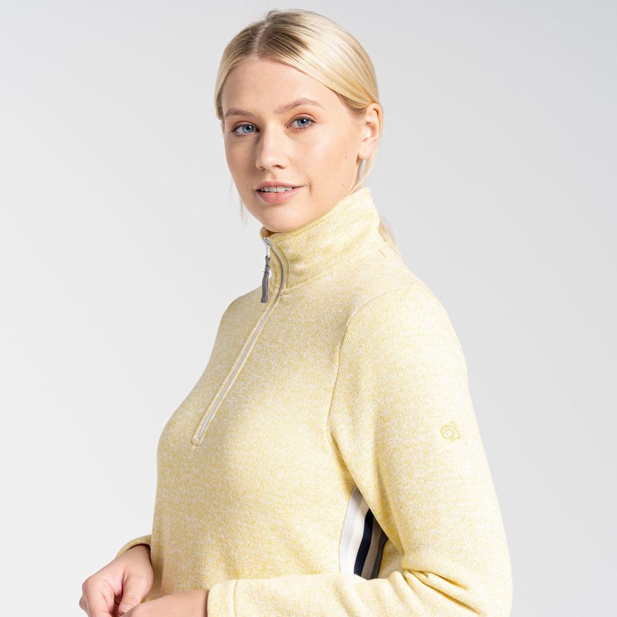 Yellow Craghoppers Pinalla Half Zip Women's Sweaters | NBG4567CW