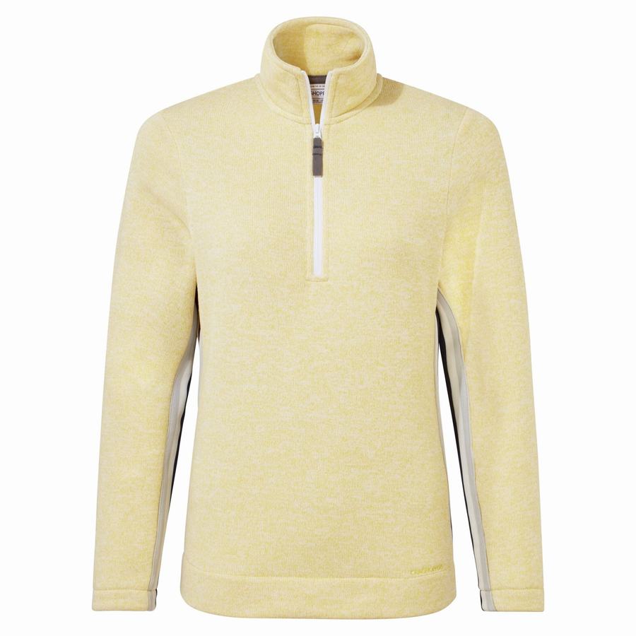 Yellow Craghoppers Pinalla Half Zip Women's Sweaters | NBG4567CW