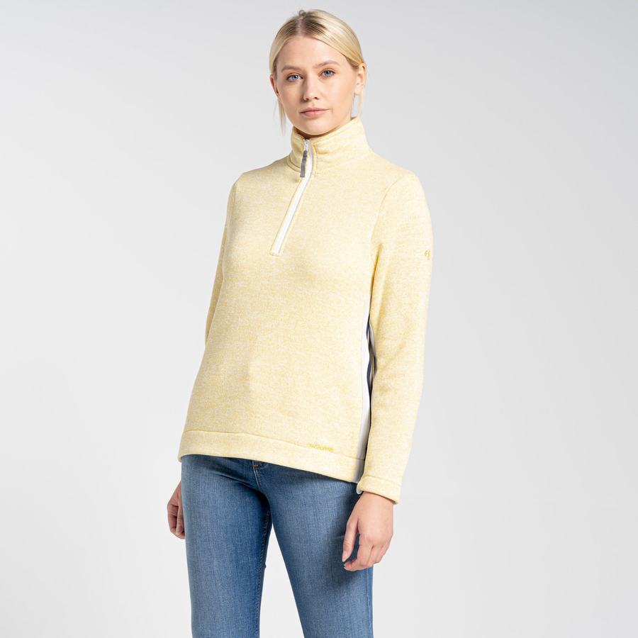 Yellow Craghoppers Pinalla Half Zip Women's Sweaters | NBG4567CW