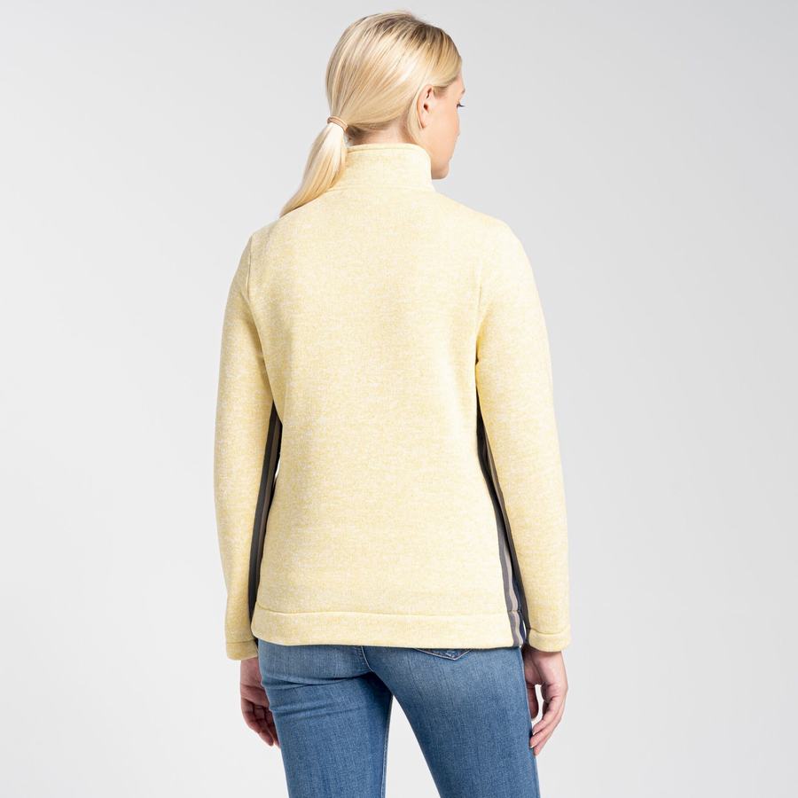 Yellow Craghoppers Pinalla Half Zip Women's Sweaters | NBG4567CW